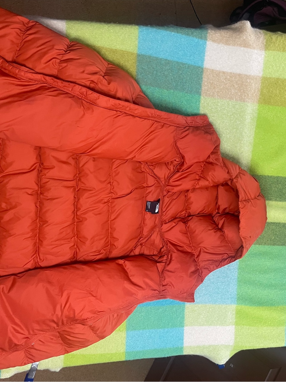 The North Face Men's Orange Hydrenalite Down Hoodie Puffer Jacket - Picture 3 of 6